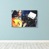 ヴィンテージ事務局長タイピングレター キャンバスプリント (インサイチュ (ウッドフロア))