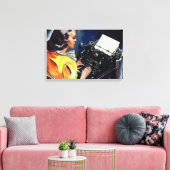 ヴィンテージ事務局長タイピングレター キャンバスプリント (インサイチュ (リビング))