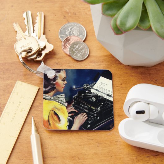 ヴィンテージ事務局長タイピングレター キーホルダー (デスク)