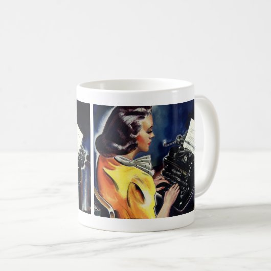 ヴィンテージ事務局長タイピングレター コーヒーマグカップ (正面右)
