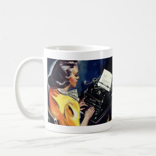 ヴィンテージ事務局長タイピングレター コーヒーマグカップ (左)