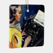 ヴィンテージ事務局長タイピングレター セラミックオーナメント (右)