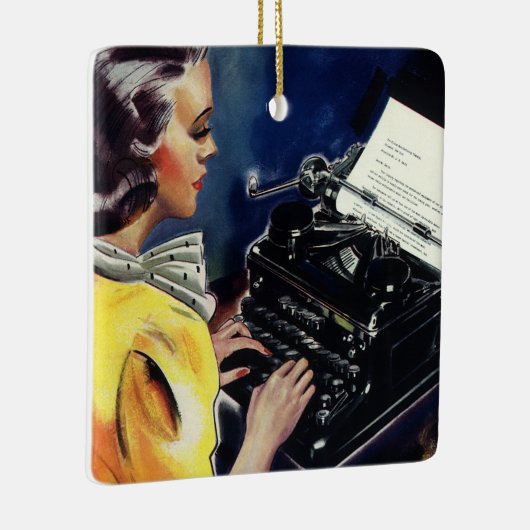 ヴィンテージ事務局長タイピングレター セラミックオーナメント (右)