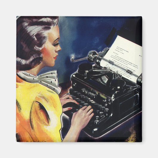 ヴィンテージ事務局長タイピングレター マグネット (正面)