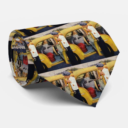 ヴィンテージ事業、タクシー運転女性乗客 ネクタイ (ロール)