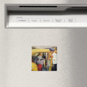 ヴィンテージ事業、タクシー運転女性乗客 マグネット (インサイチュ (食洗機))