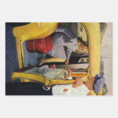 ヴィンテージ事業、タクシー運転女性乗客 ラッピングペーパーシート (正面2)