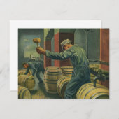 ヴィンテージ事業、ワイン醸造コーキングワイン樽 (正面/裏面)