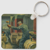 ヴィンテージ事業、ワイン醸造コーキングワイン樽 キーホルダー (裏面)