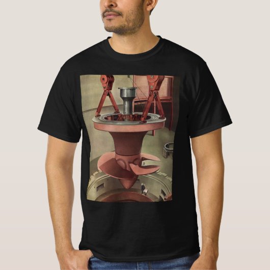 ヴィンテージ事業、大水車エネルギー Tシャツ (正面)