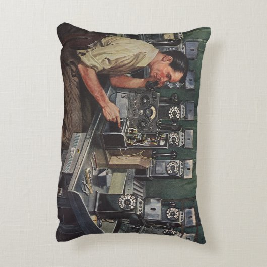 ヴィンテージ事業、支払電話の修理担当者 アクセントクッション (裏面(縦))