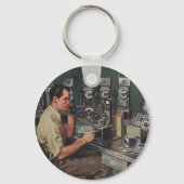 ヴィンテージ事業、支払電話の修理担当者 キーホルダー (正面)