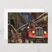 ヴィンテージ事業、消防士、消防士の消防車 (正面/裏面)