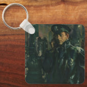 ヴィンテージ事業，緊急電話警官 キーホルダー (正面)