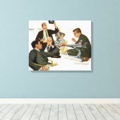 ヴィンテージ事業、航空会社役員会議 キャンバスプリント (インサイチュ (ウッドフロア))