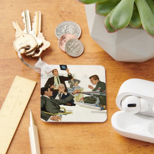 ヴィンテージ事業、航空会社役員会議 キーホルダー (デスク)