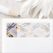 ヴィンテージ二面バーラッププリント機飛行機パターン ラベル (インサイチュ)