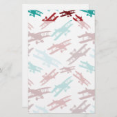 ヴィンテージ二面型飛行機アビエーターギフト 便箋 (正面/裏面)