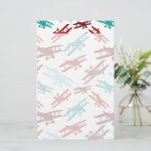 ヴィンテージ二面型飛行機アビエーターギフト 便箋 (スタンド正面)