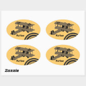 ヴィンテージ二面玩具シール 楕円形シール (シート)