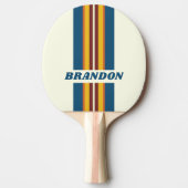 ヴィンテージ五ストライプ集会の名前 卓球ラケット (正面)
