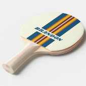 ヴィンテージ五ストライプ集会の名前 卓球ラケット (正面アングル)