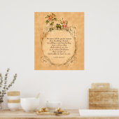 ヴィンテージ交友詩プリント ポスター (キッチン)