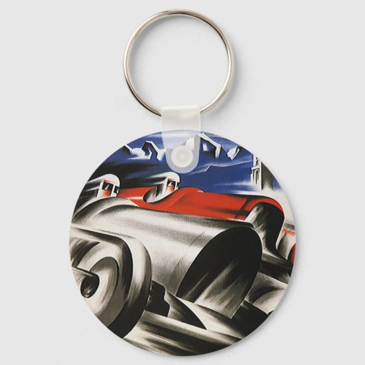 ヴィンテージ交通，スポーツレースカーレース キーホルダー (正面)