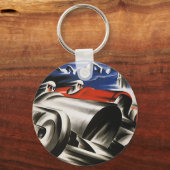ヴィンテージ交通，スポーツレースカーレース キーホルダー (正面)