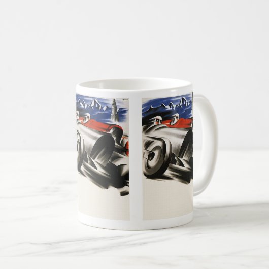 ヴィンテージ交通,スポーツレースカーレース コーヒーマグカップ (正面右)