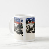 ヴィンテージ交通,スポーツレースカーレース コーヒーマグカップ (正面左)