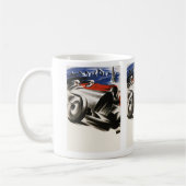 ヴィンテージ交通,スポーツレースカーレース コーヒーマグカップ (左)