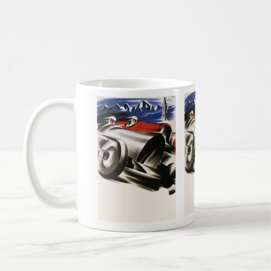 ヴィンテージ交通,スポーツレースカーレース コーヒーマグカップ (左)