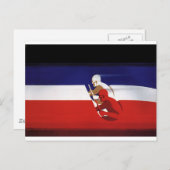 ヴィンテージ交通、愛国的なレーシングカー ポストカード (正面/裏面)