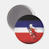 ヴィンテージ交通、愛国的なレーシングカー マグネット (正面/裏面)