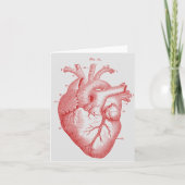 ヴィンテージ人体解剖学ハートメモカード カード (正面)