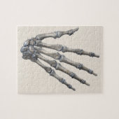 ヴィンテージ人体解剖学科学、スケルトンの手 ジグソーパズル (横)