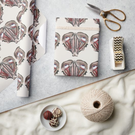 ヴィンテージ人体解剖学 科学、眼球 目 ラッピングペーパー (クラフト)