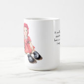ヴィンテージ人形と友情ことわざ コーヒーマグカップ (中央)