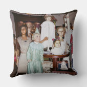 ヴィンテージ人形アンティーク クッション (裏面)