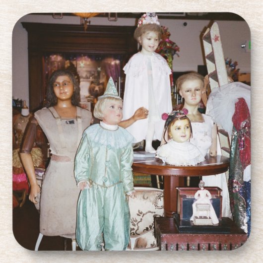 ヴィンテージ人形アンティーク コースター (正面)