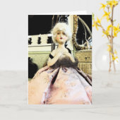 ヴィンテージ人形カード カード (黄色い花)