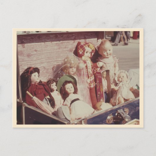 ヴィンテージ人形コレクションの写真 ポストカード (正面)