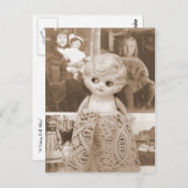 ヴィンテージ人形 ポストカード (正面/裏面)