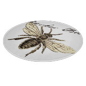 ヴィンテージ人蜂イラストレーションアンティーク カッティングボード (角)