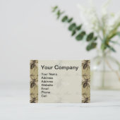 ヴィンテージ人蜂イラストレーションアンティーク 名刺 (スタンド正面)