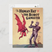 ヴィンテージ人間こうもりVロボット暴力団 ポストカード (正面/裏面)