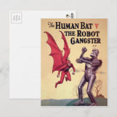 ヴィンテージ人間こうもりVロボット暴力団 ポストカード (正面/裏面)
