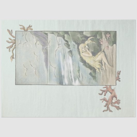 ヴィンテージ人魚が海の下で夢を見るパーティーV2 薄葉紙 (正面)