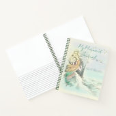 ヴィンテージ人魚が船の窓をのぞきこむ ノートブック (内部)